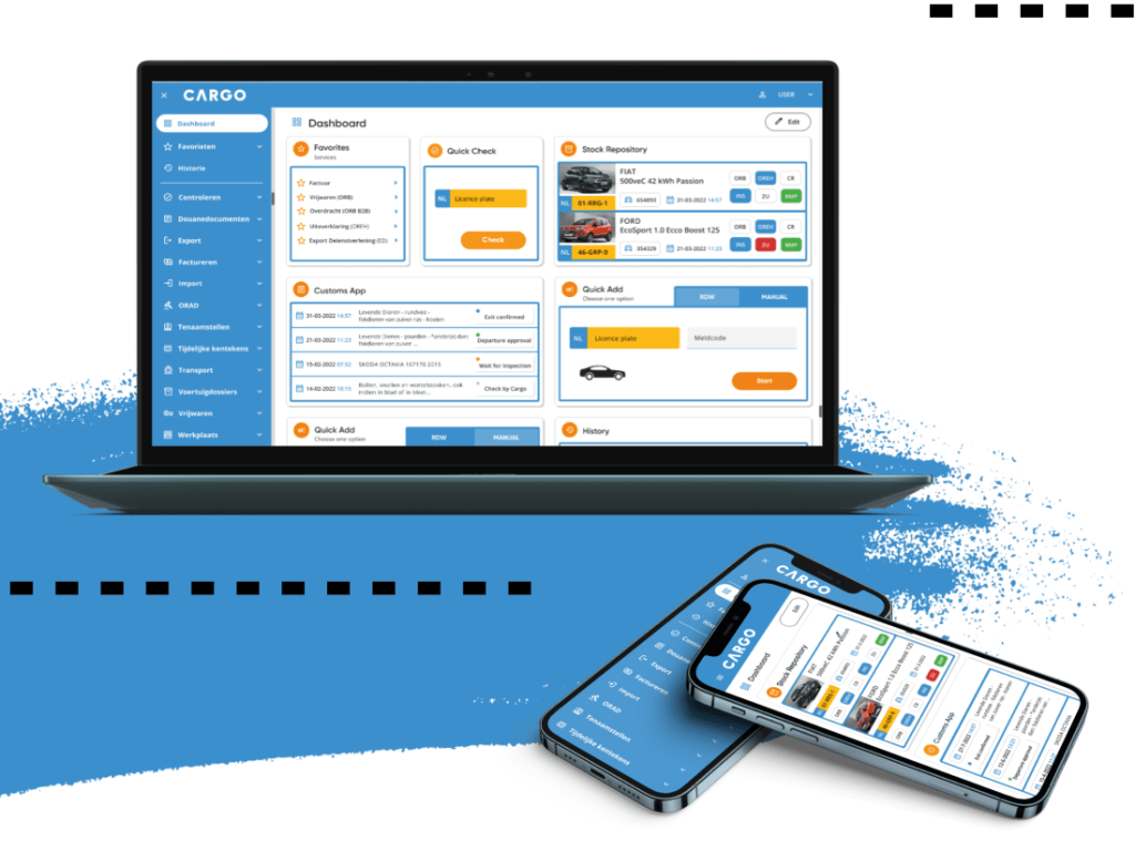Cargo laptop and mobile layout