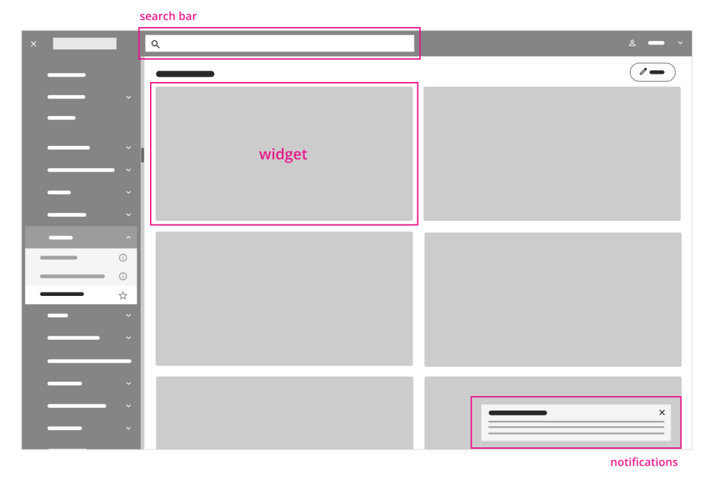 2 panel selector - widget, notifications