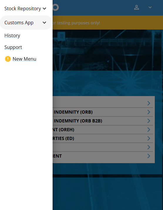 Cargo old dashboard - mobile view