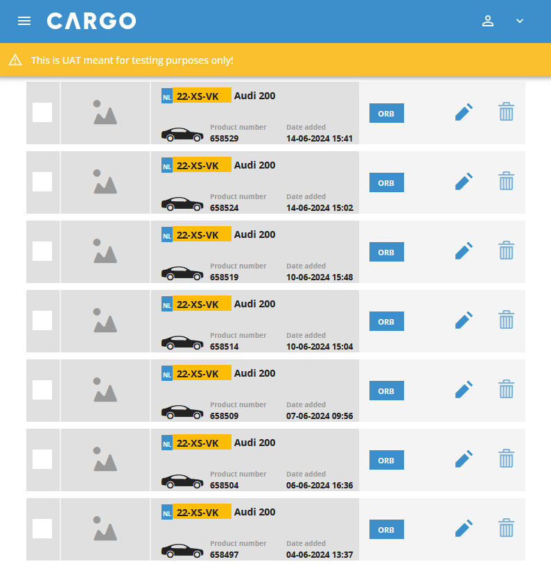 Stock Repository old - mobile view