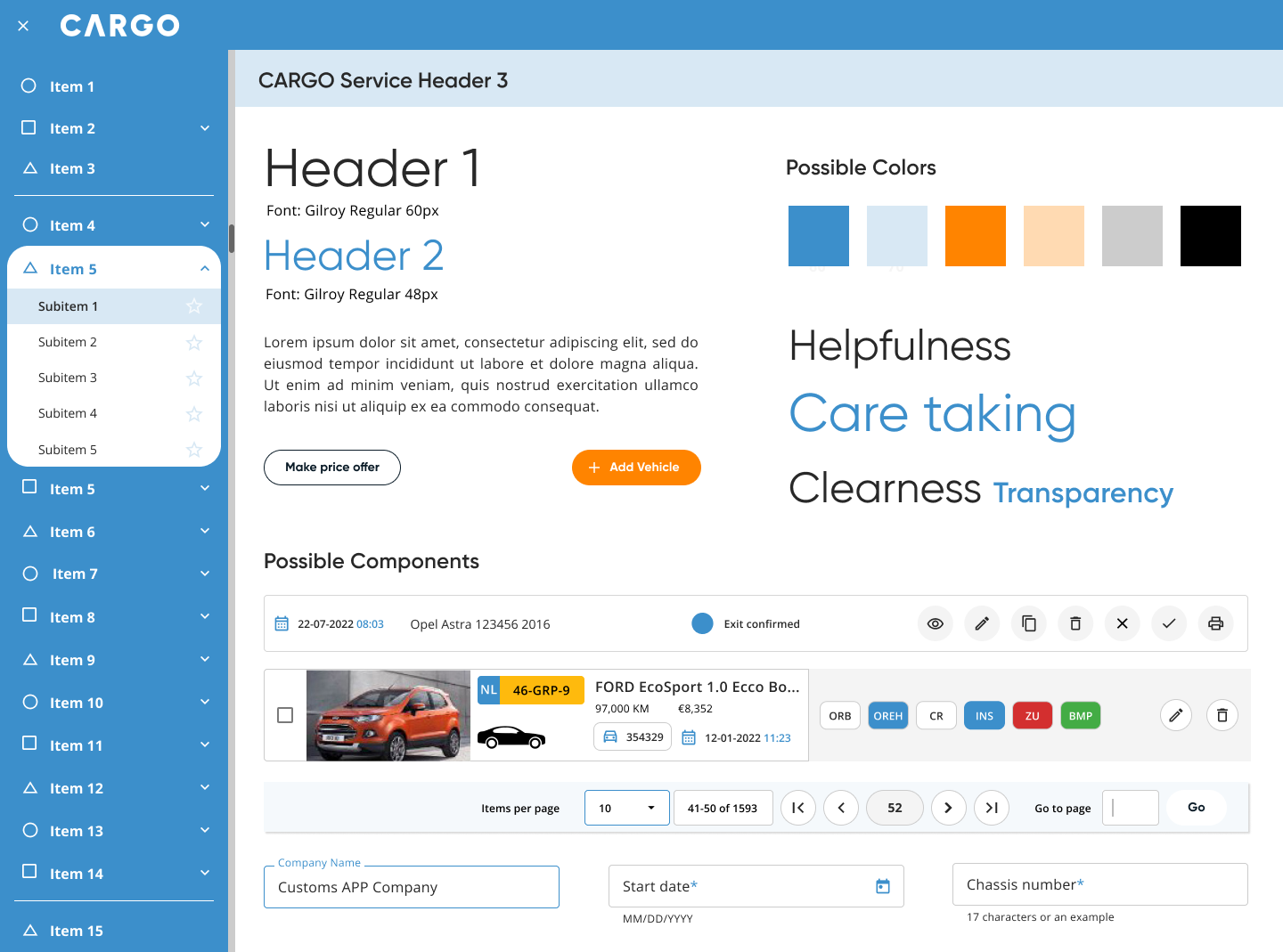 Style Tile - Cargo Style Light mode