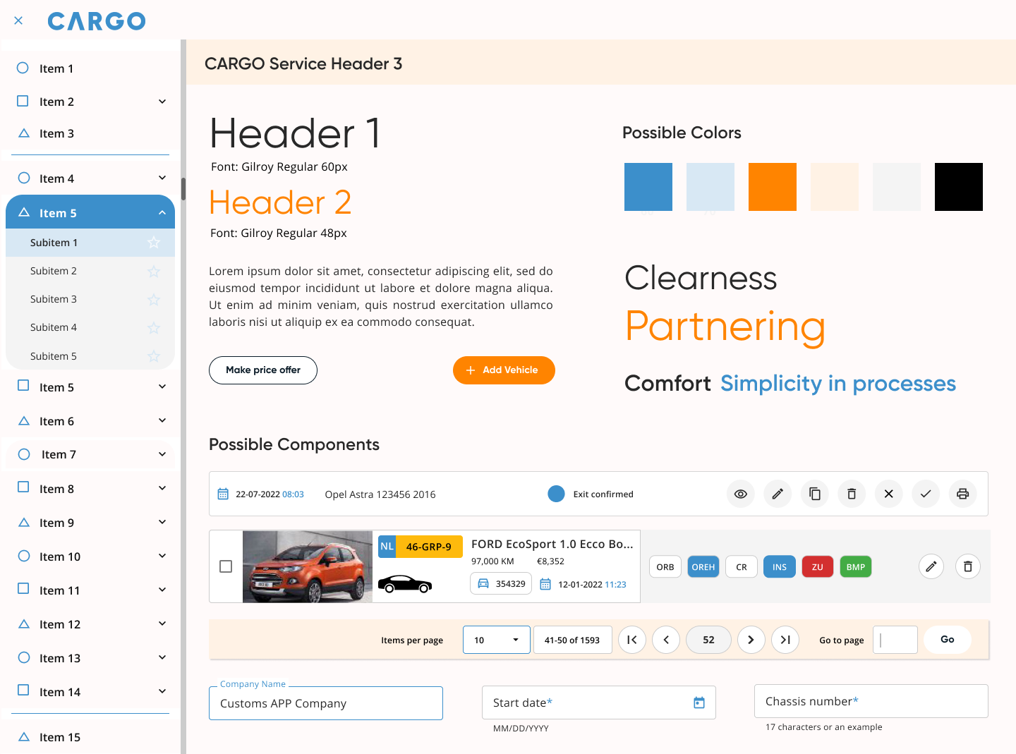 Style Tile - Cargo Style Light mode